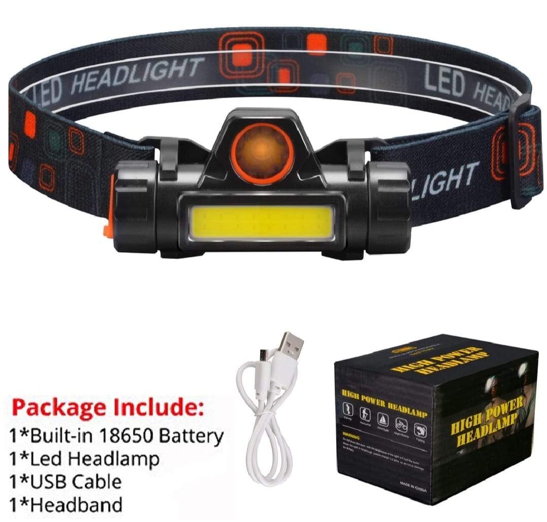 Rechargeable LED Headlamp – Waterproof XPE & COB Headlight