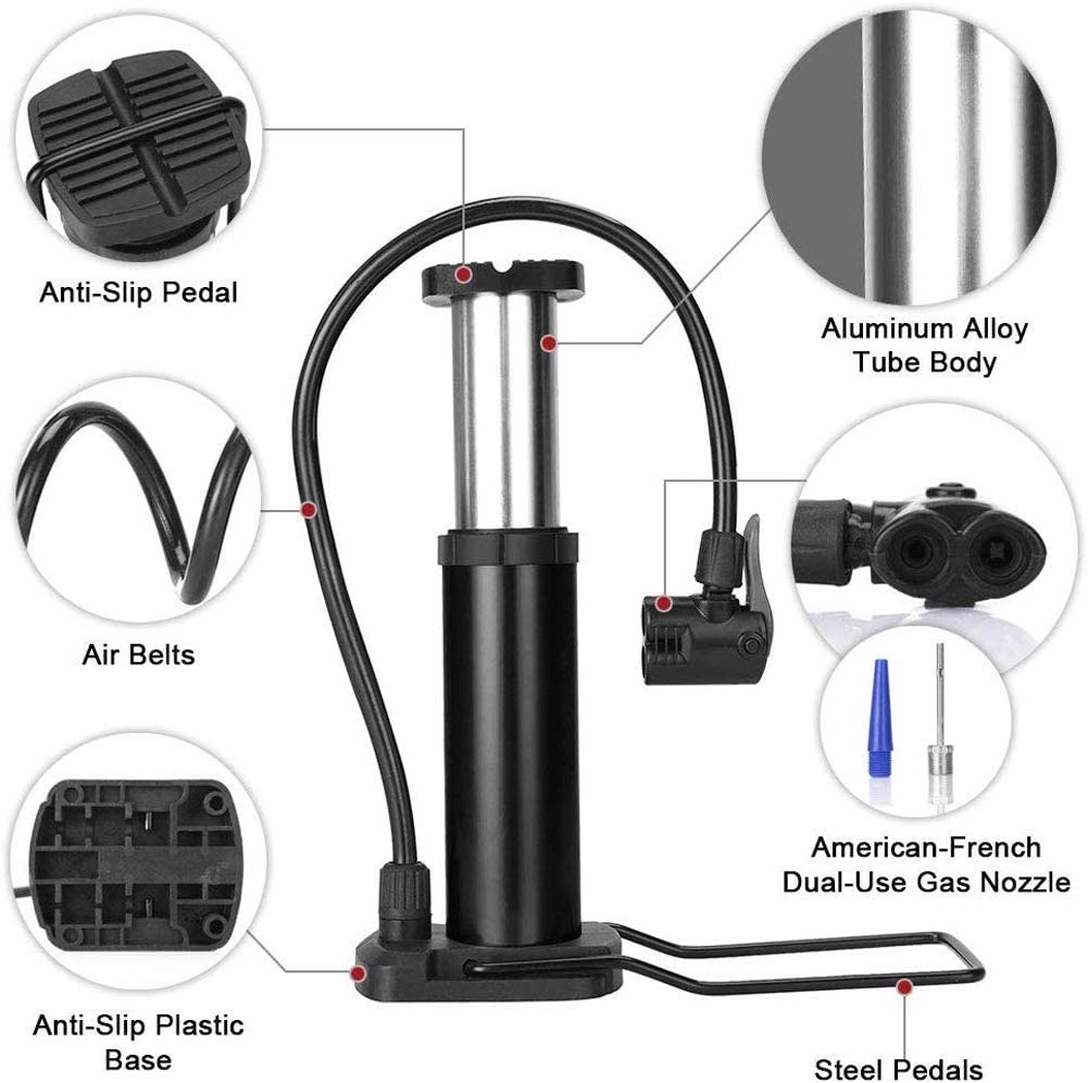 High Pressure Foot Air Pump – Mini Heavy-Duty Bicycle & Car Pump - Image 4