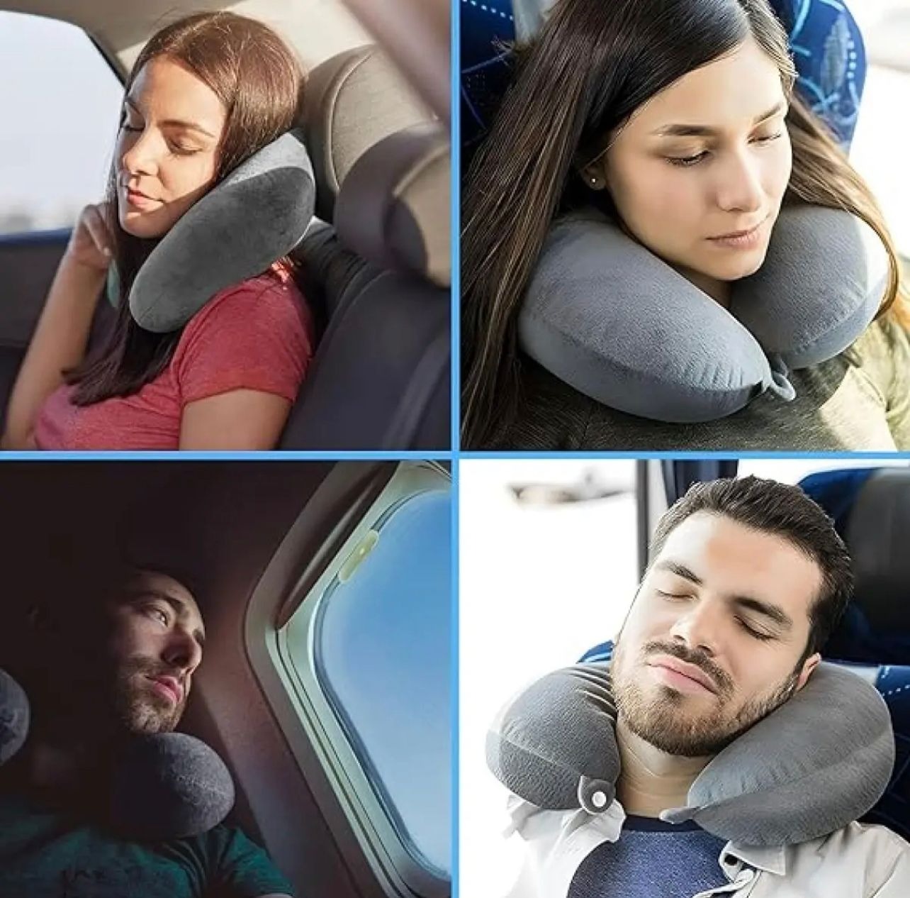 H HOMEWINS Memory Foam Travel Pillow – Neck & Head Support - Image 2