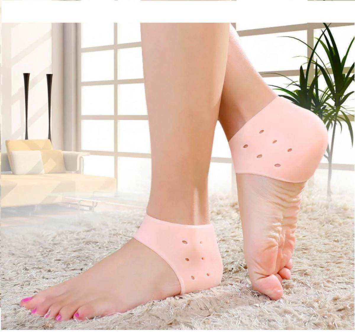 Silicone Gel Heel Pad Socks | Pain Relief & Anti-Crack | 1 Pair - Image 3