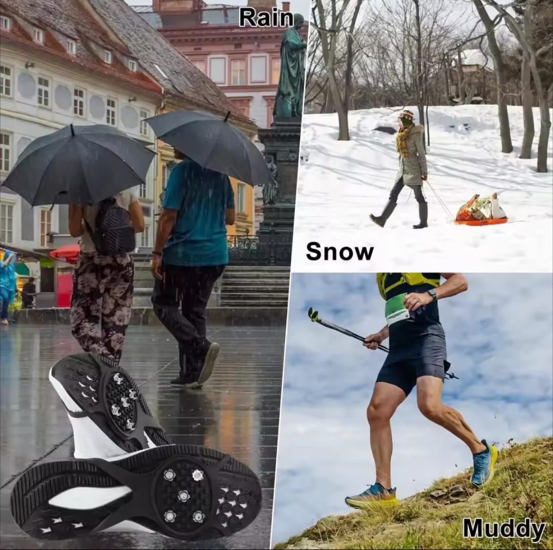 5 Studs Anti-Skid Ice Snow Crampons for Shoes & Boots - Image 3