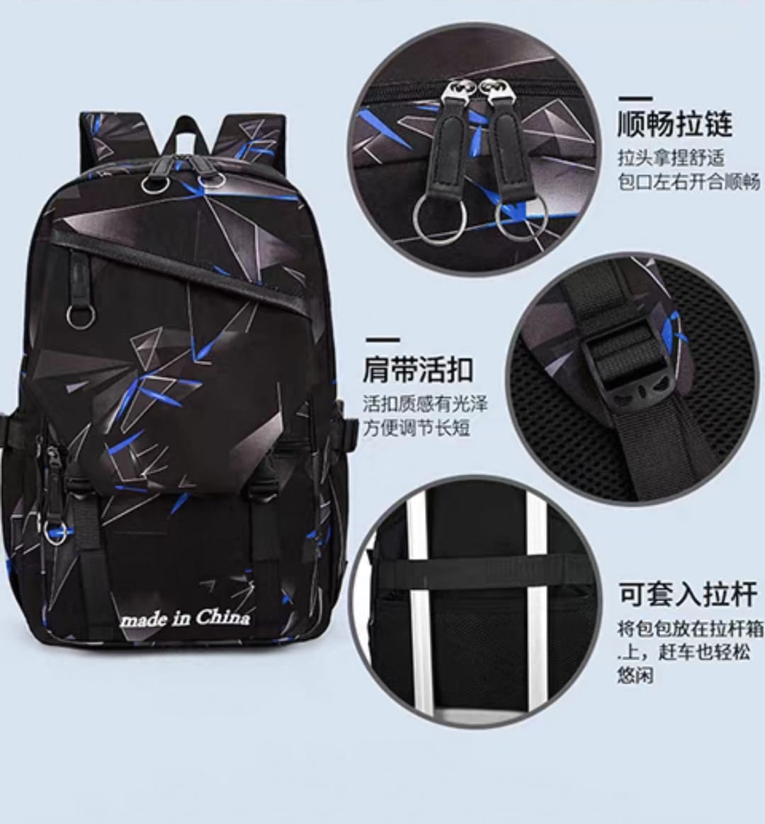 Premium School Backpack for Boys & Girls - Blue - Image 4