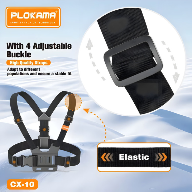 PLOKAMA CX10 360° Action Camera & Phone Chest Mount Holder - Image 2