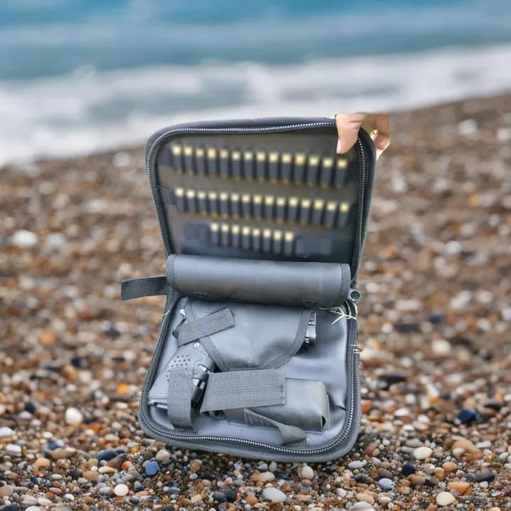 Tactical Hard Shell Pistol Carry Case with Secure Zip Lock - Image 3