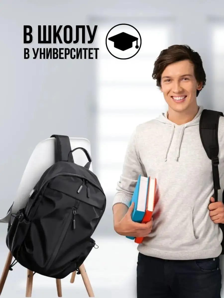 Premium Waterproof Nylon Backpack – Casual Unisex School & Travel Bag - Image 2