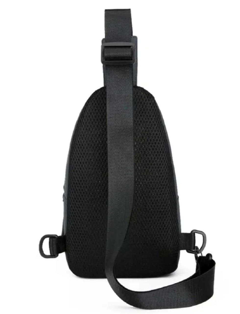 Premium Men’s Tactical Chest Sling Bag for Travel & Hiking - Black - Image 4