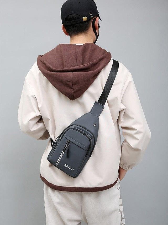 Premium Men’s Tactical Chest Sling Bag for Travel & Hiking - Black
