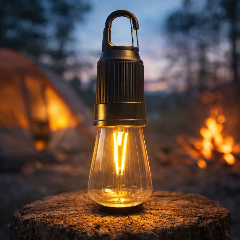 T02 Portable Hanging Camping Lamp – Type-C Rechargeable LED Bulb - Image 2