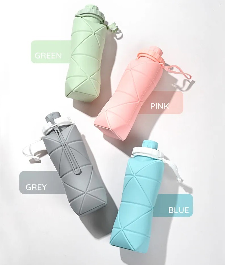600ml Silicone Foldable Water Bottle | Portable Collapsible Bottle - Image 4