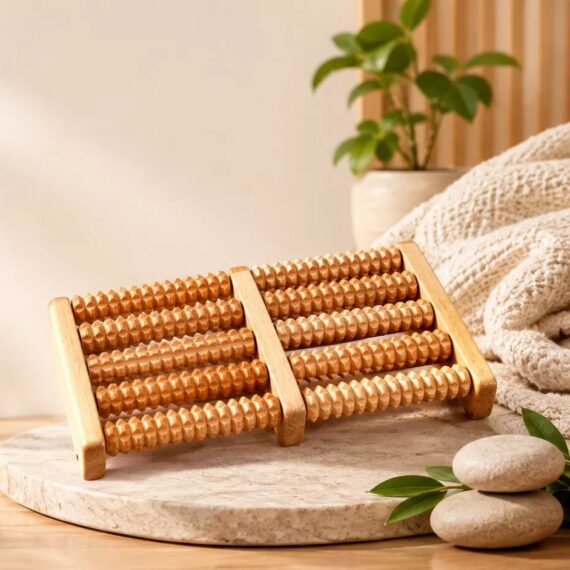Wooden Foot Roller Massager – Traditional Relaxation Tool